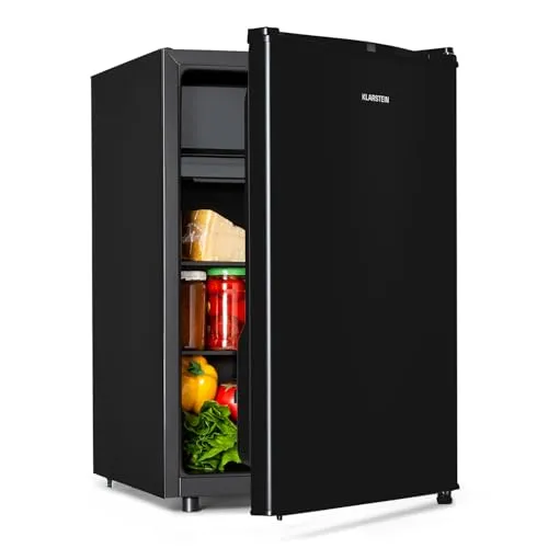 Klarstein Obsidian Kühlschrank 72L - Kühlschrank mit elegantem Design, 72 Liter Volumen und nur 42 dB Geräuschentwicklung – ideal für jede Küche!