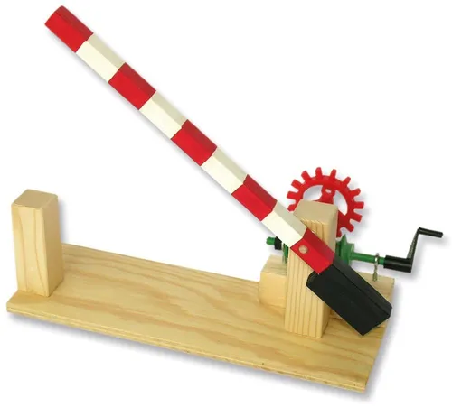 matches21 HOME & HOBBY Bahnübergang Holz Bausatz Kinder Holzbaukasten