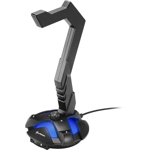Sharkoon X-Rest 7.1 Supporto Attivo Cuffie, Auricolare Nero (sharkoon X-Rest 7.1 - Lydkort)