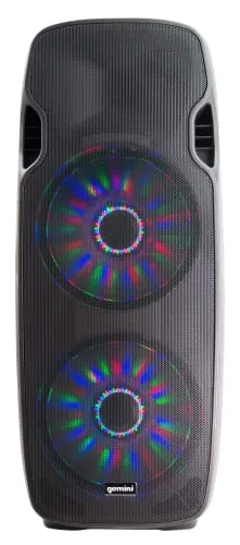 Gemini AS 215BLU-LT - Aktive Lautsprecher - 3000 Watt Partybox - Bluetooth - FM Radio - SD Karte - LED Lightshow