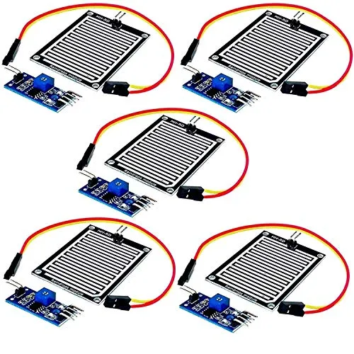 AZDelivery 5 x Regentropfen Regen Sensor Modul kompatibel mit Arduino inklusive E-Book!