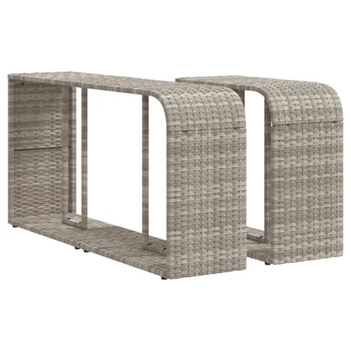 vidaXL Outdoor Regal Set - 2 Stk. Gartenregal mit Stauraum - Standregale aus langlebigem Poly Rattan mit robustem Stahlrahmen, ideal für Garten und Terrasse. Bieten reichlich Stauraum und sind pflegeleicht.