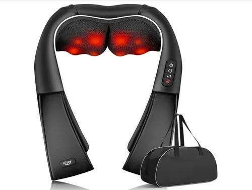 Alljoy Nackenmassagegerät 3D-Shiatsu Massage mit Wärmefunktion inkl. Tasche
