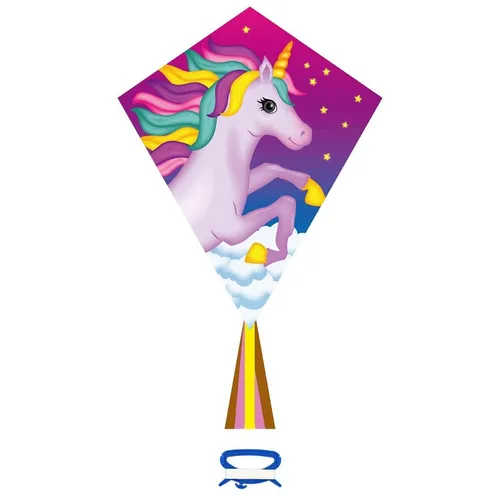Kinderdrachen Einleiner Drachen HQ Eddy Unicorn 70 cm Flugdrache