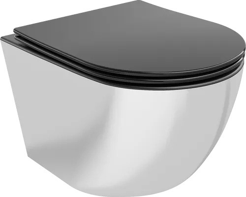 Mexen Lena WC-Schüssel Randlos Schwarz/Silber in grau von Mexen