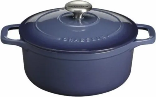 Chasseur Ovaler Gusseisen-Aufsatz 28 cm in Blau