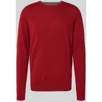 Fynch-Hatton Regular Fit Pullover mit Kaschmir-Anteil Modell 'Merino' in Dunkelrot, Größe M