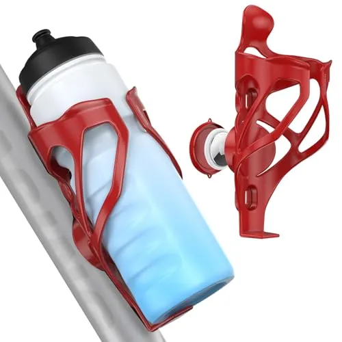 MoKo Fahrrad Flaschenhalter mit Tracker-Fach, 500ml PET Flaschen 6,5-7cm | Verstecktes Tracker-Fach für AirTag/Tile, passend für 500 ml PET Flaschen 6,5-7 cm, robustes PC, MTB & E-Bike kompatibel