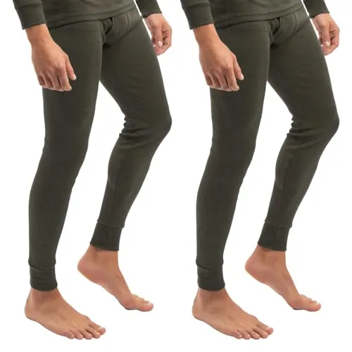 Celodoro 2er Pack Herren Ski- und Thermounterhose Light - Olive XL