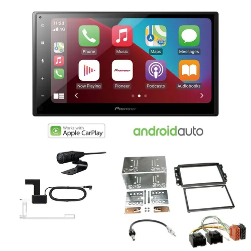 Pioneer Autoradio Apple CarPlay Bluetooth für Chevrolet Captiva ab 2006 schwarz