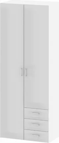 ebuy24 Kleiderschrank Spell mit 2 Türen und 3 Schubladen