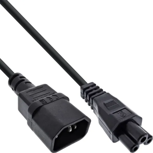 InLine Netzkabel - C14 Kupplung auf C5 Stecker - schwarz - 2m