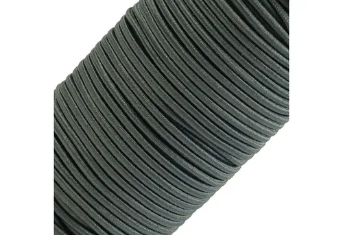maDDma Gummiband 50m Gummikordel 3mm Hutgummi Nähzubehör 27 Farben elastisches Band, eisengrau