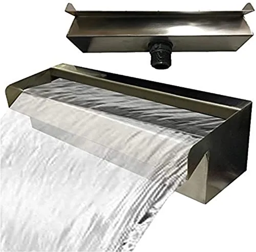 Kaminbau Mierzwa Edelstahl V2A Wasserfall Kaskade - 90 cm Made in Germany - Wasserfälle & Bachläufe - Hochwertiger V2A Edelstahl sorgt für langlebige Freude an Ihrem Gartenteich oder Pool. Genießen Sie sanft fließendes Wasser für eine entspannende Atmosphäre!