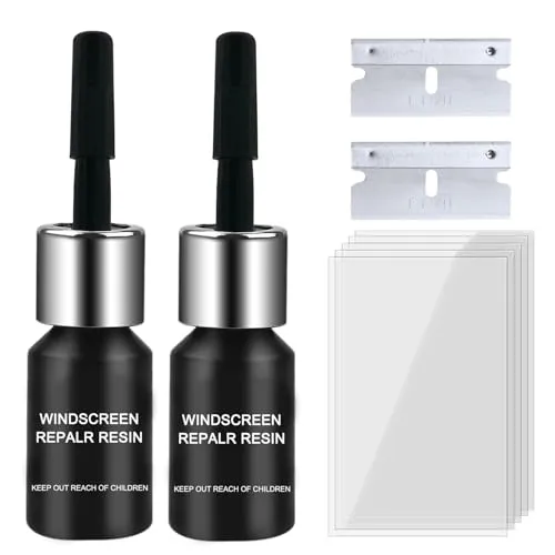 Windschutzscheiben Reparaturset Werkzeug,Auto Glas Reparatur Flüssigkeit,Auto Glas Windschutzscheibe Reparatursatz von Rissen,Kratzern,Sternen