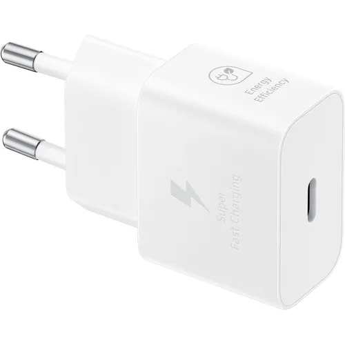 Samsung Schnellladegerät 25W USB-C, Weiß - Ladegeräte für schnelles Aufladen mit 25W Leistung, ideal für Smartphones und Tablets, kompakt und effizient.