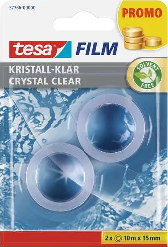 TESA 57766-00000-14 tesafilm kristall-klar Transparent (L x B) 10m x 15mm 2St.