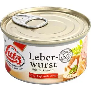 Lutz Wurstkonserve Leberwurst, Schweinefleisch, 125 g