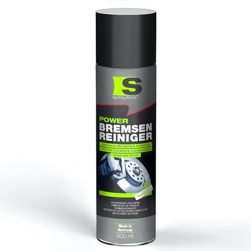 Spraytive 1 x 500ml Power Bremsenreiniger Spray - Hochwirksamer Industriereiniger und Kaltreiniger: Entfernt Schmutz, Öl, Fett, Rost und Bremsflüssigkeit – Made in Germany
