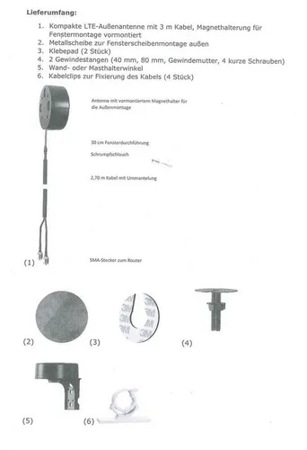 WENTRONIC LTE Antenne Innen/Außenantenne WLAN-Antenne