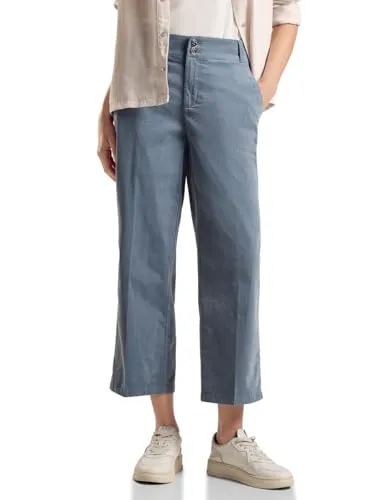 Cordhose STREET ONE Damen, Gr. 44, cloudy blau - Stoffhose im Casual Fit aus 98% Baumwolle und 2% Elasthan mit hohem Tragekomfort. Perfekt für modische Outfits und ideal für den Alltag.