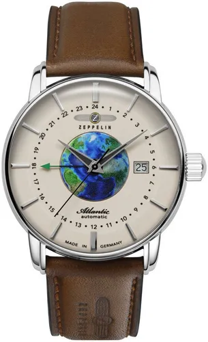 ZEPPELIN Automatikuhr Atlantic Automatic GMT 8468-5 - Chronographen, elegante Herrenuhr mit Automatikmechanismus, Made in Germany, wasserdicht bis 5 bar und mit Leuchtindex für optimale Ablesbarkeit.