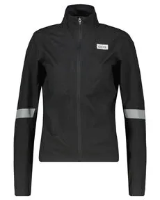 GOREWEAR Stream Jacke Damen, Black, Größe 38 - Funktionsjacke für Damen, ideal für kühle und nasse Wetterbedingungen. Mit GORE-TEX Active Technologie: wasserdicht, winddicht und extrem atmungsaktiv, perfekt für Fahrradfahrerinnen.
