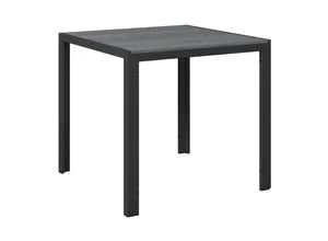 Ambia Garden Gartentisch, Grau, Dunkelgrau, Metall, Kunststoff, quadratisch, eckig, 90x74x90 cm, Gartenmöbel, Gartentische, Gartentische