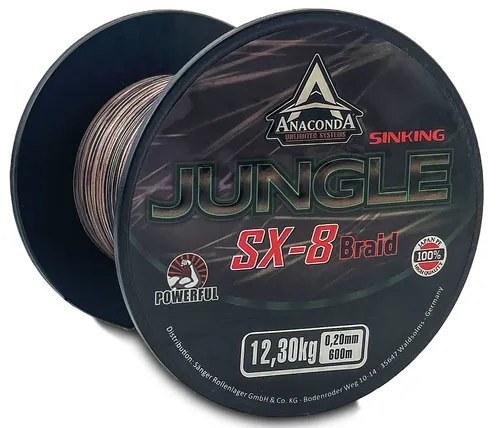 Anaconda Schnur Jungle SX-8 Braid Länge 600m ø0,20mm von Anaconda