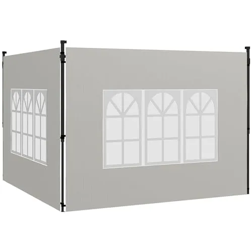 Outsunny 2er Set Seitenwände für Pavillon 3x3 und 3x6