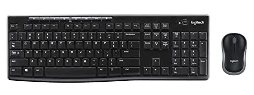 Logitech MK270 Kabelloses Set mit Tastatur und Maus - Italienisches QWERTY-Layout - Maus-Tastatur-Set mit 36 Monaten Batterielaufzeit, spritzwassergeschützter Tastatur und zuverlässiger kabelloser Verbindung bis zu 10 m.