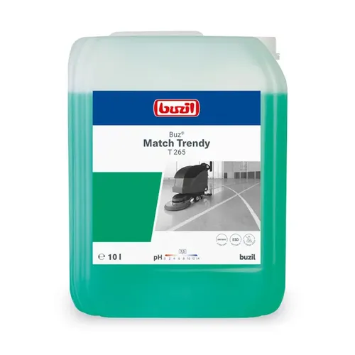 Buzil T265 BUZ-Match Trendy 10 L - Reinigungsmittel für Automaten- und Unterhaltsreinigung, reinigt streifenfrei und rutschhemmend, ideal für wasserbeständige Bodenbeläge wie Granit und Marmor.