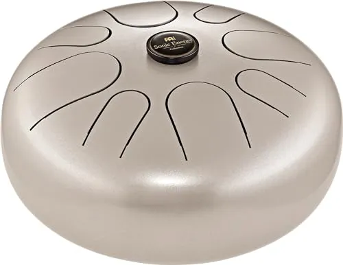 Sonic Energy 12 Zoll Zungentrommel – G Moll, 8 Töne - Steel Pan – Harmonische Töne für Meditation und Yoga, inklusive Schlägel und Tasche, ergonomisch aus Edelstahl gefertigt für mehr Ruhe und Fokus.