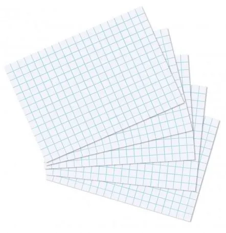 Herlitz Karteikarten DIN A8, kariert (2000 Stück) - Karteikarten A8 in weiß und kariert, ideal für Schule und Büro. Hochwertiges, tintenfestes Papier (170 g/qm) für Füllhalter und Roller, säurefrei und langlebig.