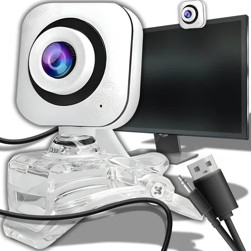 Webcam mit Mikrofon und Klarer Stereo-Sound Lichtkorrektur Webkamera USB-Anschluss Plug & Play USB 2.0 Kamera Skype FaceTime Hangouts Zoom Retoo
