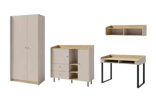 Deine Möbel 24 Jugendzimmer-Set ALBI B (4-tlg.) – Stilvolle Kindermöbel - Das ALBI B Jugendzimmer-Set vereint modernes Design mit durchdachten Stauraumlösungen. Ideal für kleine Räume und wachsende Bedürfnisse. Perfekt für ein stilvolles Kinderzimmer!