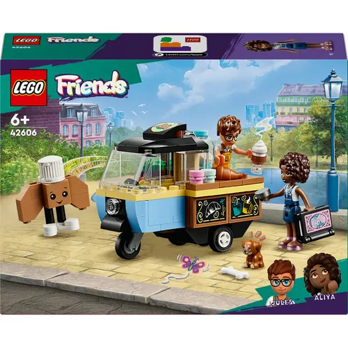 LEGO Friends Rollendes Caf (42606) - Kreatives Bäckerei-Spielzeugset mit 2 Figuren, fördert Rollenspiele und Geschichtenerzählen für Kinder ab 6 Jahren
