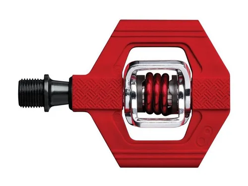 CANDY 2 rote Pedale - Hochwertige Fahrradpedale mit robuster Aluminium- und Stahlkonstruktion, individuell anpassbar für optimalen Schuhkontakt. Ideal für vielseitige Radfahrer.