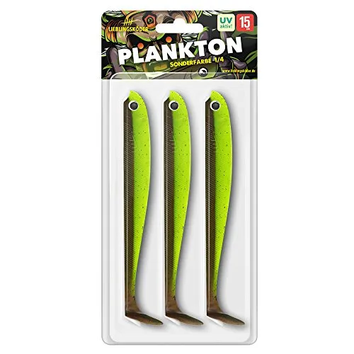 Lieblingsköder 15cm - 3 Gummifische, Farbe Lieblingsköder:Plankton