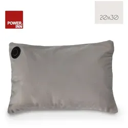 POWER INN® Wärmekissen 20 x 30 cm Samtoptik hellgrau | mit Akku