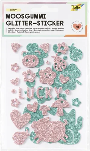folia Moosgummi Glitter-Sticker 