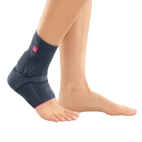 medi Achimed Achillessehnenbandage unisex | Größe V | Silber - Fußbandagen & Schlingen - Beidseitig tragbare Bandage zur Entlastung der Achillessehne mit integrierter Silikon-Pelotte für schmerzlindernde Massage und optimale Stabilität.