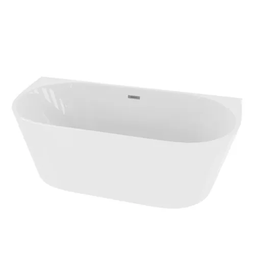 Vorwand-Badewanne CALDERA 1600, ovale Innenform (1600×750×580 mm), 250 L weiß