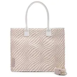 Seidenfelt Manufaktur Shopper beige - Stylischer Shopper aus hochwertigem Material, ideal für den Alltag. Mit verstellbarem Schulterriemen und zwei stabilen Henkel für maximalen Komfort. Maße: 39x32x14 cm, perfekt für alle Gelegenheiten.