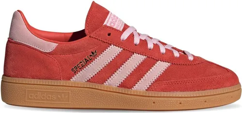 adidas Handball Spezial Schuh Bright Red Pink - Größe 38 - Sneaker mit klassischem Retro-Design, hochwertigem Wildleder und strapazierfähiger Gummiaußensohle für optimalen Grip und Style.