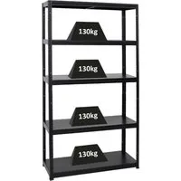 PROREGAL Metallregal Steel Eagle 180x100x40cm - Lagerregal mit 130 kg Traglast pro Ebene, ideal für Küche und Garage. Einfacher Aufbau in nur 15-20 Minuten und leicht zu reinigen.