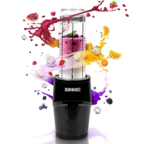 Duronic BL510 Mini-Standmixer - Mini-Standmixer mit 500W Motor und 570 ml Trinkflasche, ideal für schnelle Smoothies und Shakes – perfekt für Fitness und unterwegs.