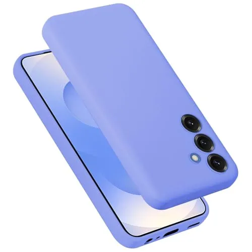 Cadorabo Hülle kompatibel mit Samsung Galaxy S25 Hülle Silikon Handyhülle für Galaxy S25 Case aus flüssigem Silikon- Kratzfeste und stoßfeste dünne TPU Schutzhülle - Liquid HELL LILA