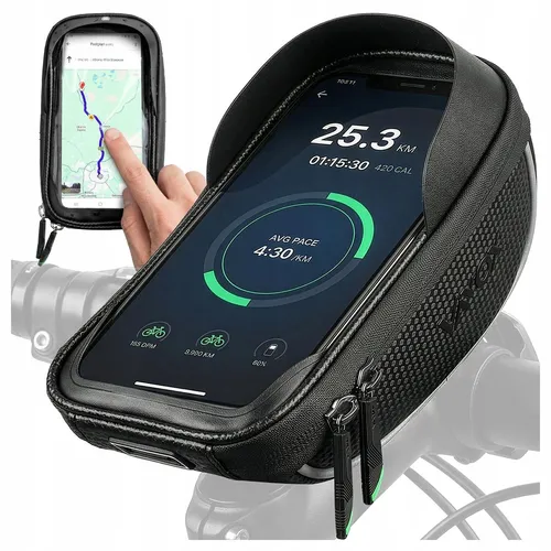 Vayox Fahrradtasche VA0169 | 1 L | Handyhalter | Touch Technology | Easy-Mount | Schwarz