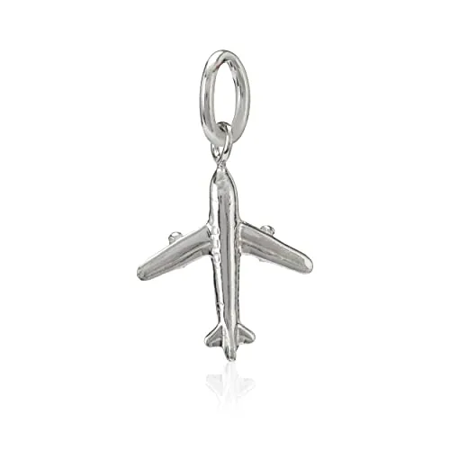 NKlaus Damen Kettenanhänger Flugzeug 925 Silber 19x17mm Schmuck Talisman Motiv Amulett 6780